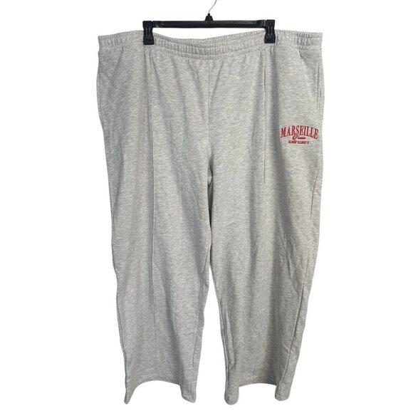 ASOS Pants - ASOS DESIGN Curve straight leg jogger with Marseille embroidered graphic 2XL